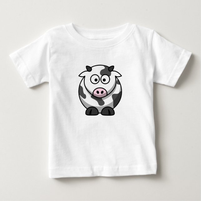 T-shirt Pour Bébé Chemise à Vache drôle mignonne (Devant)