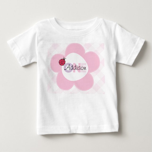 T-shirt Pour Bébé Chemise "Addison" 1er anniversaire (Devant)