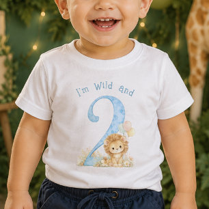 T-shirt Pour Bébé Chemise bébé anniversaire deux ans Bleu Sauvage