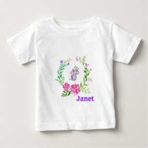 T-shirt Pour Bébé Chemise bébé éléphant floral