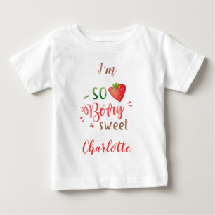 T-shirt Pour Bébé Chemise bébé fraise Berry doux t-shirt fille