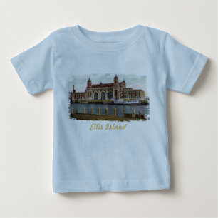 T-shirt Pour Bébé Chemise bébé peinte Ellis Island