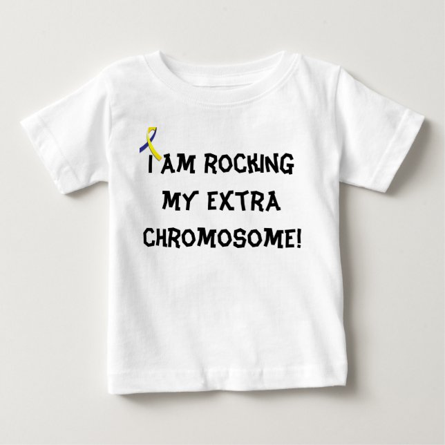 T-shirt Pour Bébé Chemise bébé "Rocking my extra chromosome" (Devant)