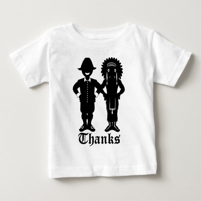T-shirt Pour Bébé Chemise bébé Thanksgiving Personnalisée Chemises b (Devant)