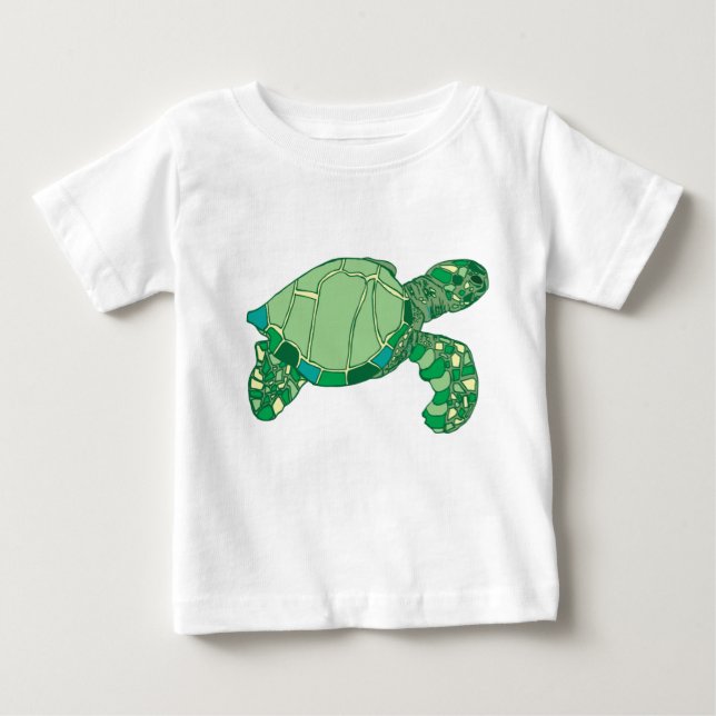 T-shirt Pour Bébé Chemise bébé tortue de mer (Devant)