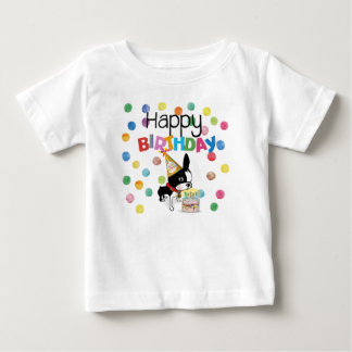 T-shirt Pour Bébé chemise boston terrier en bas
