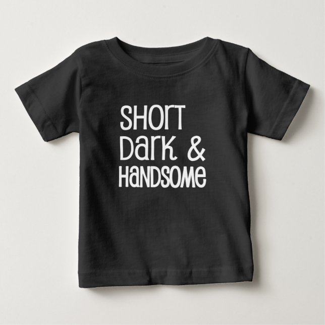 T-shirt Pour Bébé Chemise courte foncée et belle drôle garçon (Devant)