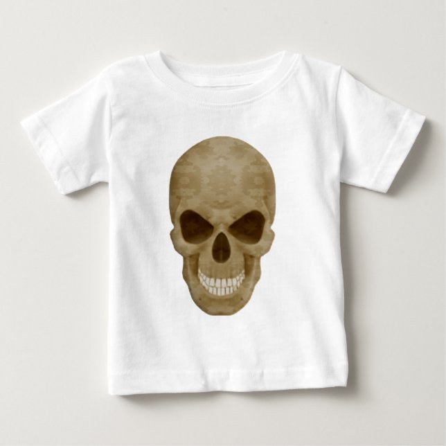 T-shirt Pour Bébé Chemise crâne Camouflage (Devant)