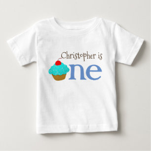 T-shirt Pour Bébé Chemise Cupcake personnalisée 1er anniversaire