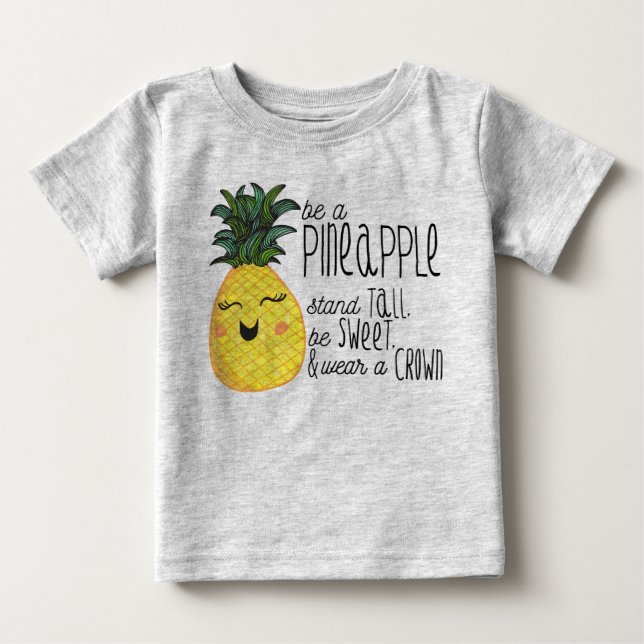T-shirt Pour Bébé Chemise d'ananas (Devant)