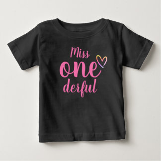 T-shirt Pour Bébé Chemise d'anniversaire de bébés de Mlle Onederful