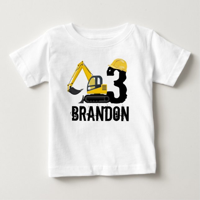T-shirt Pour Bébé Chemise d'anniversaire de construction (Devant)