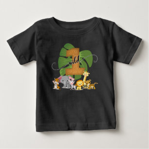 T-shirt Pour Bébé Chemise d'Anniversaire de la jungle sauvage