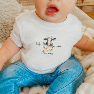 T-shirt Pour Bébé Chemise d'anniversaire de la vache DIXIE