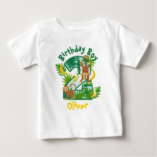 T-shirt Pour Bébé Chemise d'anniversaire de singe Deuxième anniversa