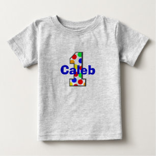 T-shirt Pour Bébé Chemise d'anniversaire des Pois arc-en-ciel