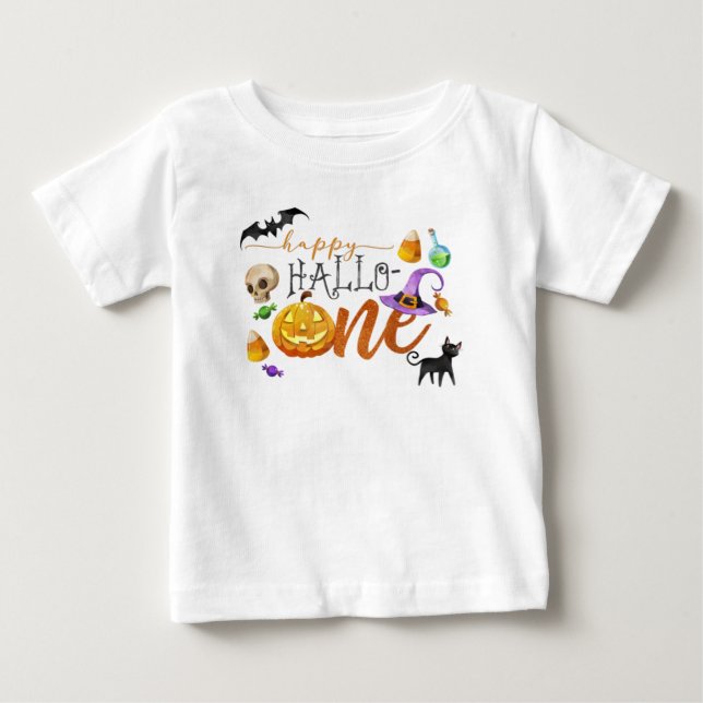 T-shirt Pour Bébé Chemise d'anniversaire d'Halloween (Devant)