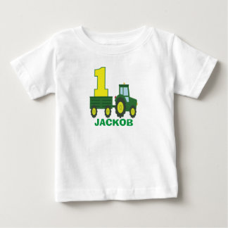T-shirt Pour Bébé Chemise d'anniversaire du tracteur - 1er anniversa