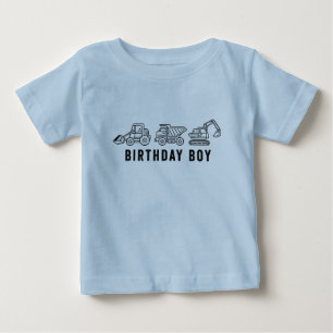 T-shirt Pour Bébé Chemise d'anniversaire garçon de construction pour