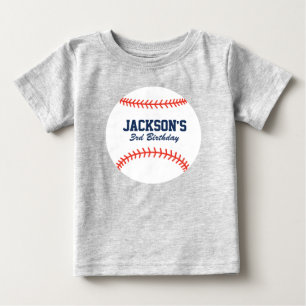 T-shirt Pour Bébé Chemise d'anniversaire personnalisée de baseball