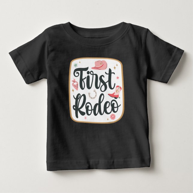 T-shirt Pour Bébé Chemise de 1er anniversaire pour fille 'Premier Ro (Devant)
