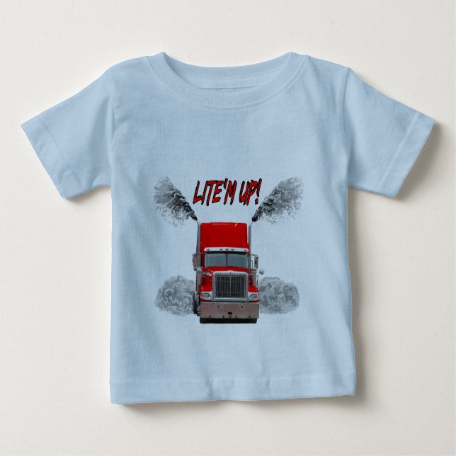 T-shirt Pour Bébé Chemise de bébé avec "LITE'M !" conception (Devant)