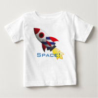 Chemise de bébé de fusée d'espace