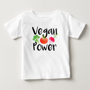 T-shirt Pour Bébé Chemise de bébé "de puissance végétalienne"