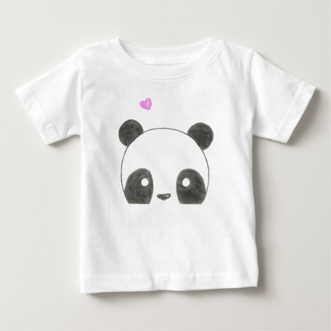 T-shirt Pour Bébé Chemise de bébé d'ours panda (Devant)