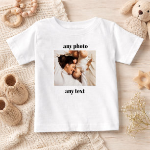 T-shirt Pour Bébé Chemise de bébé personnalisée avec photo et texte