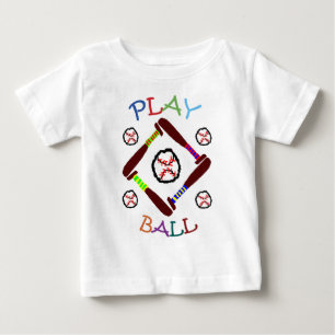 T-shirt Pour Bébé Chemise de boule de jeu de base-ball