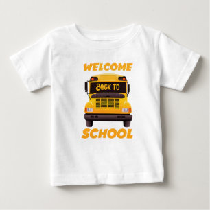 T-shirt Pour Bébé Chemise de bus scolaire de retour à l'école