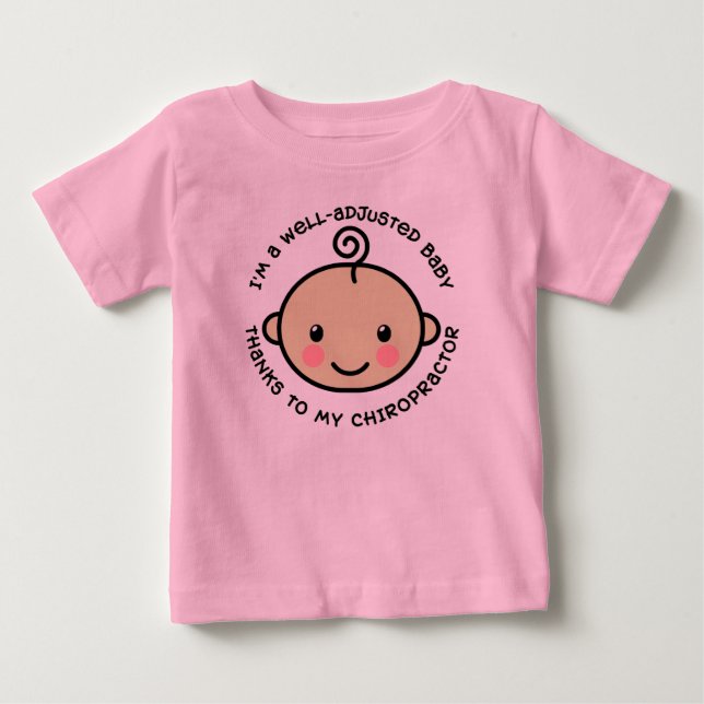 T-shirt Pour Bébé Chemise de chiropractie de bébé ajustée par bien (Devant)
