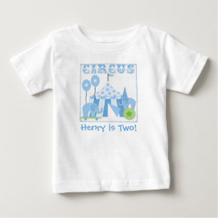 T-shirt Pour Bébé Chemise de Cirque customisée Bleu Étape Vers Le Ha