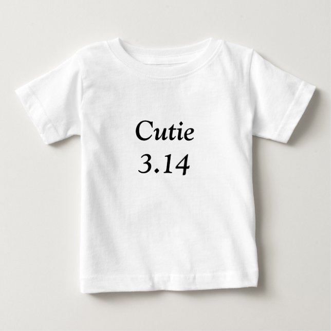 T-shirt Pour Bébé Chemise de Cutie pi (Devant)