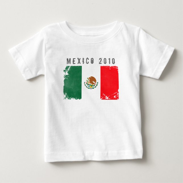 T-shirt Pour Bébé Chemise de drapeau du Mexique (Devant)