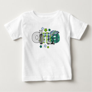 T-shirt Pour Bébé Chemise de garçon d'anniversaire avec un trou en u