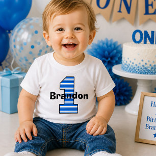 T-shirt Pour Bébé Chemise de garçon pour premier anniversaire avec r
