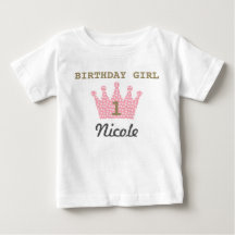 Chemise de la Couronne pour fille d'anniversaire p