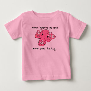 T-shirt Pour Bébé Chemise de la Saint-Valentin Octopus