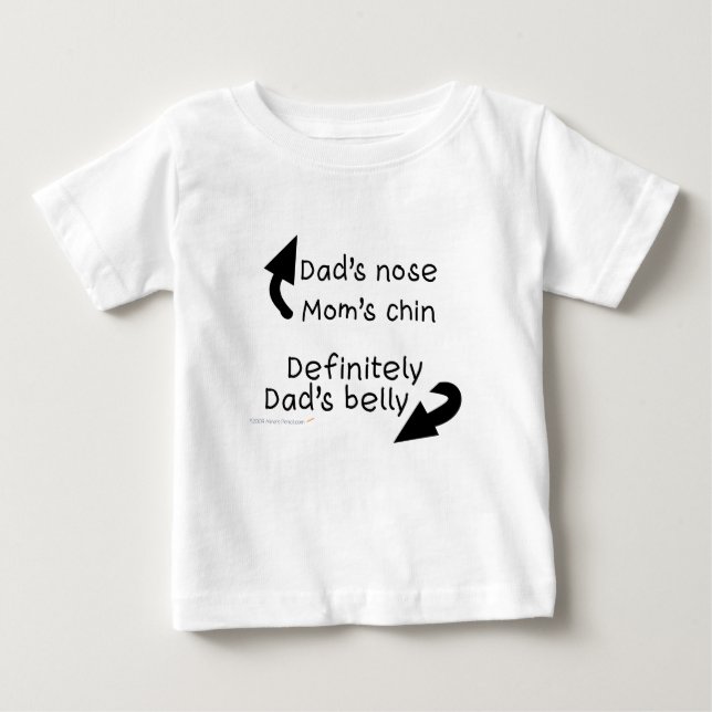 T-shirt Pour Bébé Chemise de nourrisson de ventre de papas (Devant)