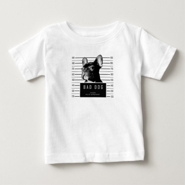 T-shirt Pour Bébé Chemise de photo de bouledogue français (Devant)