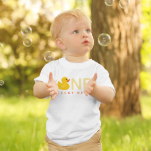 T-shirt Pour Bébé Chemise de premier anniversaire d'un canard chance