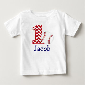 T-shirt Pour Bébé Chemise de première année de baseball personnalisa