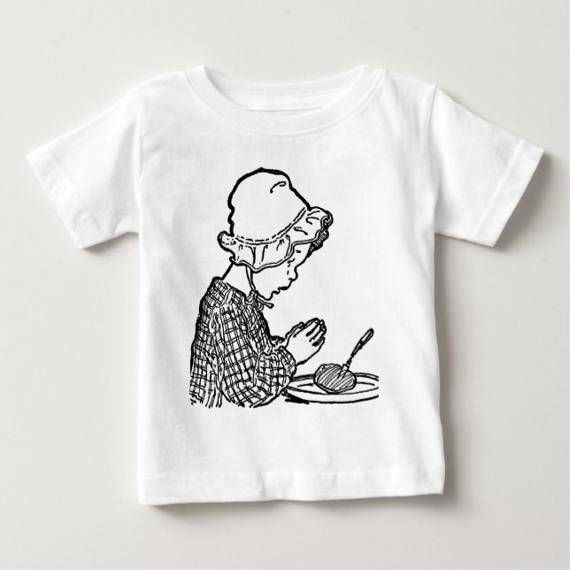 T-shirt Pour Bébé Chemise de prière de l'enfant (Devant)