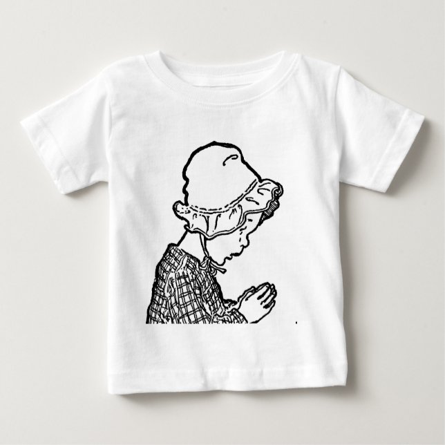 T-shirt Pour Bébé Chemise de prière de l'enfant (Devant)
