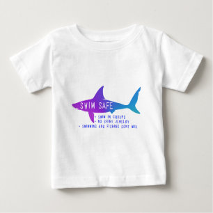 T-shirt Pour Bébé Chemise de requin nage sécurisée