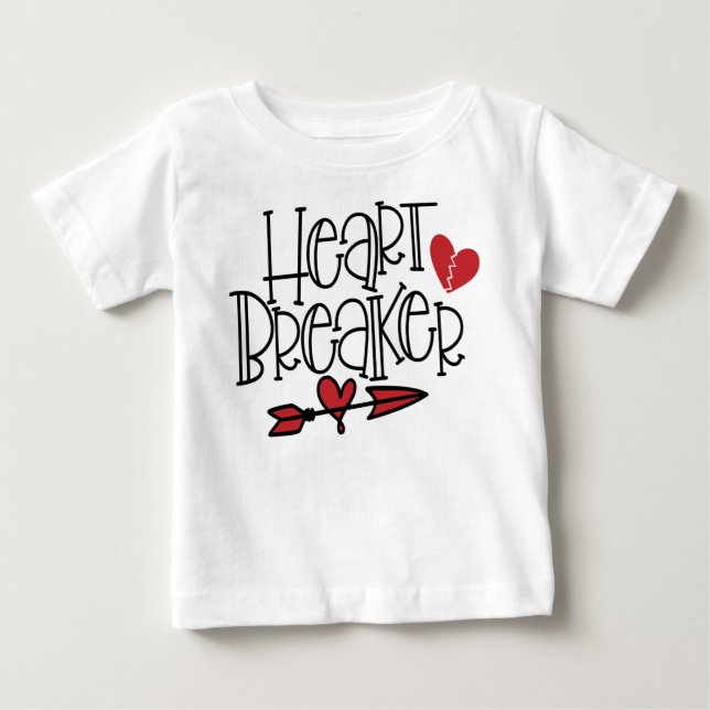 T-shirt Pour Bébé Chemise de Saint-Valentin pour peu de briseur de (Devant)