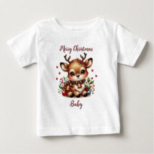 T-shirt Pour Bébé Chemise De Vacances Cute Reindeer - Toddler Person