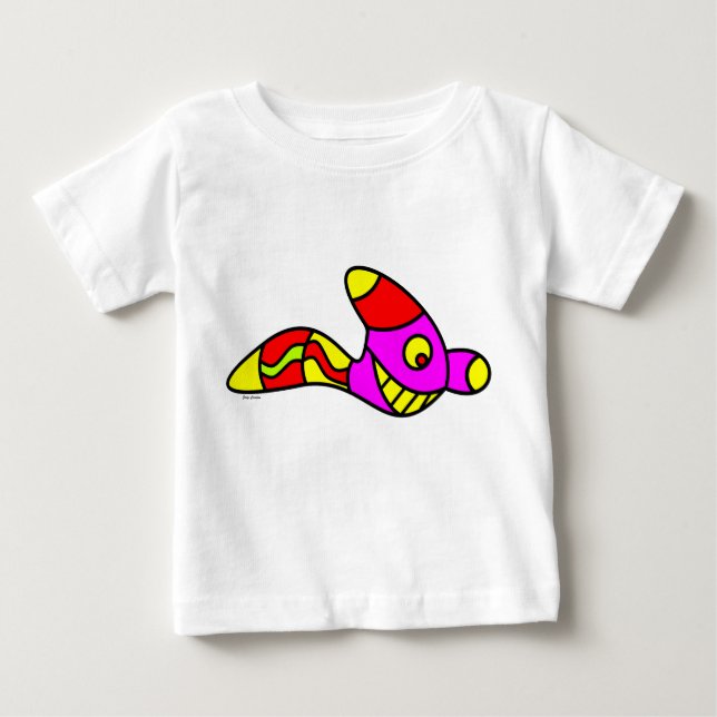 T-shirt Pour Bébé chemise de ver drôle (Devant)
